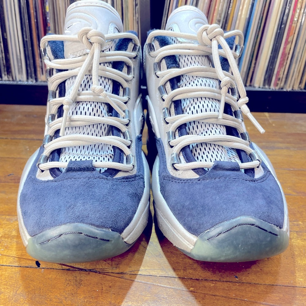 👟REEBOK QUESTION MID GRIDIRON Georgetown Gray Blue👟